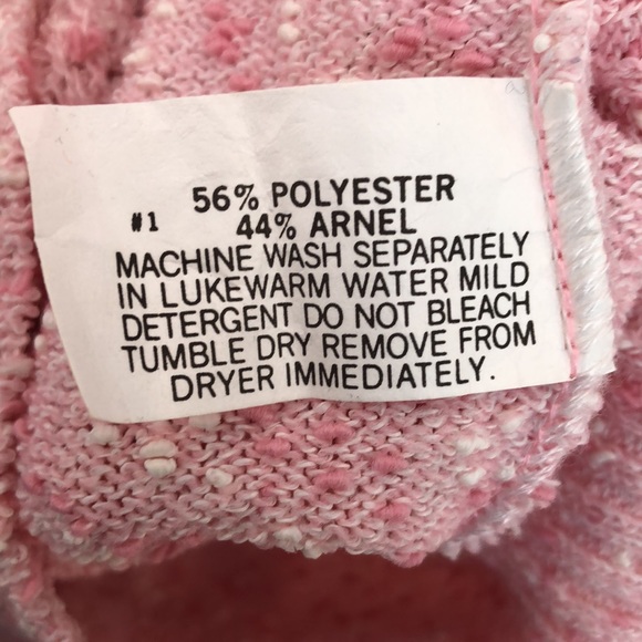 Vintage Candy Pink Keren Made In USA 80s Sweater Small - Picture 9 of 14